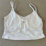 Free People Good Karma Ruched Crop Tank in White XL Photo 5