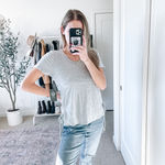 Vince Camuto Gray Side Lace Up T-shirt Photo 4