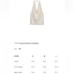ZARA NWT  Silver Sequin Ivory / Cream Halter Top Size Small Photo 6