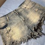 Source Unknown  Light Blue Frayed Jean Shorts Photo 0