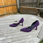 Franco Sarto  Mila Purple Suede Leather Almond Toe Pump Heels‎ size 9 Photo 1