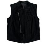 BCBG Maxazria Black Faux Suede Damien Vest Women's Top Size XXS | 9 Photo 4