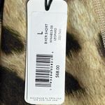 We Wore What  Leopard Biker Short in Tan Photo 5