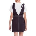 Free People London Town Overall Tie Shoulder Strap Button Front Black Dress NWT Photo 1