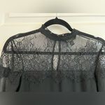 Lipsy London  Black Sheer Lace Blouse Size US 2 Photo 1