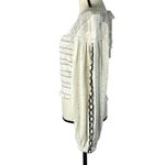 Free People  Maggie Medium Embroidered Top Square Neck Smocked Puff Sleeves Ivory Photo 5