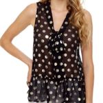 Hello Miss Dot-tle Rocket Navy Blue Polka Dot Top Photo 6