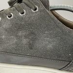 Donald J Pliner Miranda Platform Sneaker Size 9 Gray Suede Leather Lace Up Shoe Photo 6