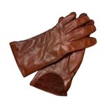 Gabriele Strehle Brown Leather Dress Womens Size 7 Gloves Photo 0