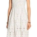 Maje Randy Dress Midi Sleeveless Lace Romantic Bridal Engagement Resort White S Photo 0