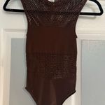 ZARA Chocolate Mesh Bodysuit Photo 0