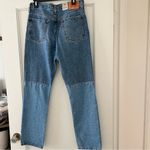 Levi's 501 Blue Patched High Rise Straight Leg Jeans Size 30x30 NWT Photo 6