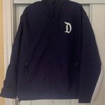 Disney NWT  Parks Disneyland Resort Zip Up Windbreaker  Blue & White Photo 0