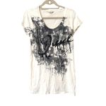 Diesel  Graphic Scoop Neck Tee White‎ Black Large Photo 1