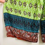 ZARA  Full Length Printed Wide Leg Trousers Green size S Photo 8