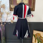 Venus  Nautical Preppy Blue & Red and White Wrap Dress Tie Sleeves - Sz 6 💚🎀 Photo 6