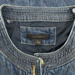 Ann Taylor  Quilted Denim Jacket Gold Button Mid Indigo Wash Size S Photo 11