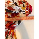 Ashley Stewart Ashley‎ Stewart 2X Tunic Top Red Floral Tie Neck Short Sleeve Blouse Fall Boho Photo 5