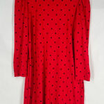 Old Navy Red Polka Dot Puff Shoulder Long Sleeve Dress Size M Photo 0
