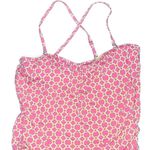 Garnet Hill Pink and Yellow One Piece Swimsuit with Crisscross Straps Size 16 Photo 3