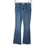 Frame  Le High Flare Jeans Size 31 High Rise Light Wash Stretch Denim Photo 2