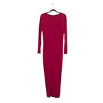 Julia Jordan Plunge V-Neck Draped Maxi Dress Red Long Sleeve Womens 14 NEW Gown Photo 2
