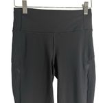 Lululemon  Black Capri Cropped Mesh Inset Athletic Yoga Leggings Size 4 Photo 1