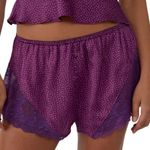 Free People NWT FP Dark Purple Lace Trim Sleepwear Shorts Photo 0