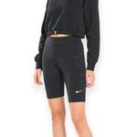 Nike  | Small | Tight Fit Black Allover Logo Print Activewear Bike Dance Shorts Photo 2