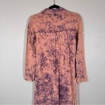 Aratta Silent Journey Purple Orange Long Sleeve Dress Womens S Casual Boho Artsy Pink Photo 2