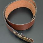 Rare Vintage 50’s GARAY Topgrain Cowhide Brown Leather Roman Coins Belt Size 28 Photo 7