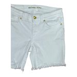 Michael Kors  Women’s Size 2 Skinny White Denim Shorts - Distressed Photo 2