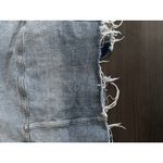 Anthropologie  Pilcro Y2K Cropped Jean Jacket Small Fringe Raw Hem Denim Photo 8