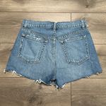 Reformation Dixie High Rise Button Fly Distressed Blue Jean Shorts Size 27 Photo 1