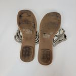 Jessica Simpson  Women's Sandals 6.5 Silver Rhinestone Gladiator Roman Flip Flop Photo 7