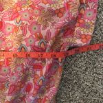 Lucky Brand  Pink floral short sleeve button front collared shirt small Photo 4