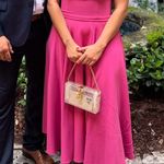 Dolce & Gabbana Pink Pleated Strapless Dress Photo 4