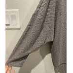 Urban Outfitters  Gray Textured Holland Henley Thermal Button Blouse Photo 4