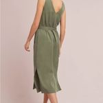 Anthropologie New  Seen Worn Kept Olive Army Green Cargo Midi Sleeveless Dress 8P Photo 1