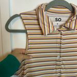 SO  Striped Collared Tank Dress Photo 4