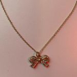 Handmade  gold bow necklace  Photo 2