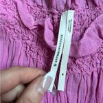 Anthropologie  Textured Smocked Vest Top Pink Size Medium Photo 5
