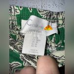 C&C California  cropped wide leg Green Floral Animal pants size M‎ 100% linen Photo 4