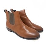Lands End Womens Size 9 Brown Leather Classic Chelsea Boot Preppy Photo 0