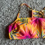 Xhilaration Pink / Orange Patterned Swim Bikini Top Size Large Photo 5