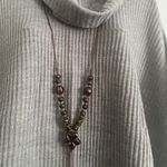 Bohemian Beaded Ceramic Brown Adjustable Necklace Ethnic Style Flower Pendant‎ Photo 5