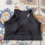 Primark Black Women’s Longline Sports Bra Scoop Neck Cut Out Back Large Padded Photo 1