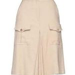 Eleventy Platinum Beige Linen Pleated Knee Length A Photo 0