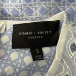 Romeo + Juliet Dress Women Small Blue White Geometric Shift Lace Feminine Preppy Photo 7