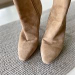 Vince Camuto  Allost Tan Taupe Genuine Suede Leather Heeled Boots Size 8.5 Photo 3